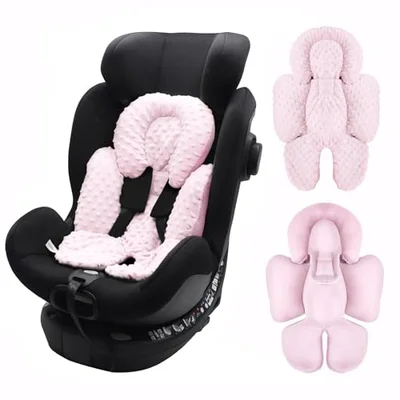 KAKIBLIN Infant Car Seat Insert, Baby Carseat Head & Body Support for Newborn, 2-in-1 Reversible Baby Car Seat Cushion, Soft Stroller Cushion Insert for Baby Car Seats, Bouncer, Strollers, Swing