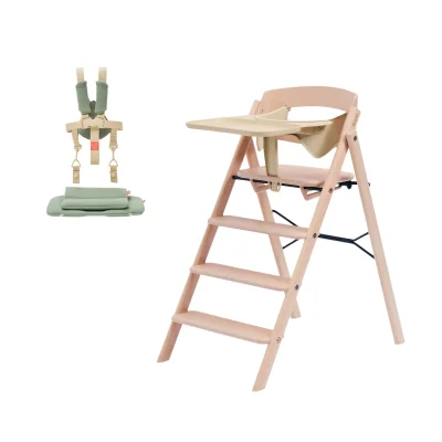KAOS Klapp Beech High Chair Baby Bundle