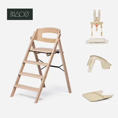 KAOS KLAPP Wooden Highchair - Natural/beech