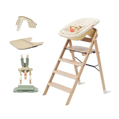 KAOS Klapp Oak High Chair Complete Bundle