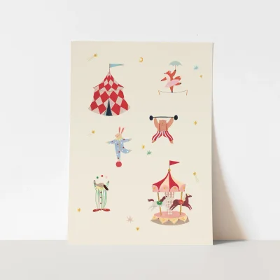Kid of the Village A Day At The Circus Fine Art Print