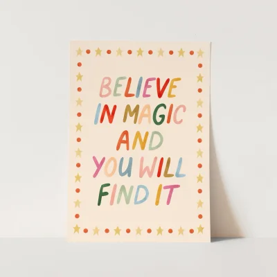 Kid of the Village Believe In Magic Fine Art Print