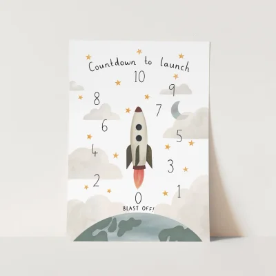 Kid of the Village Countdown To Launch Fine Art Print
