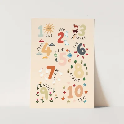 Kid of the Village Counting Fine Art Print