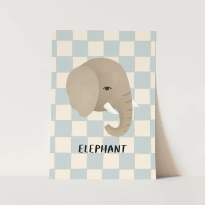 Kid of the Village Elephant Fine Art Print
