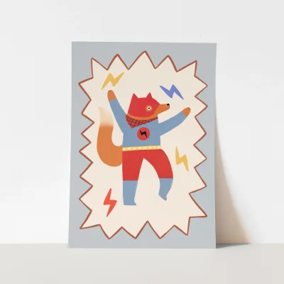 Kid of the Village Flash Tail Superhero Fine Art Print