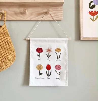 Kid of the Village Flowers Mini Hanger