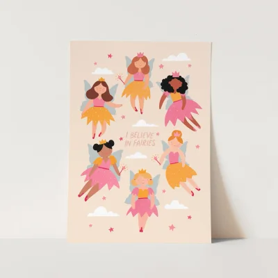 Kid of the Village I Believe In Fairies Fine Art Print