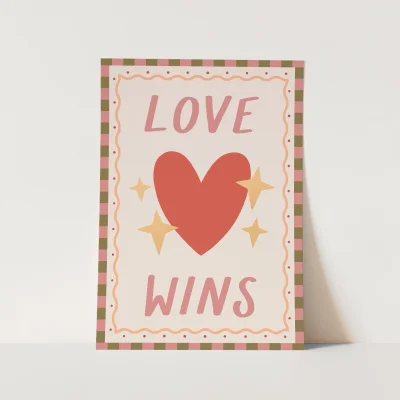 Kid of the Village Love Wins Fine Art Print