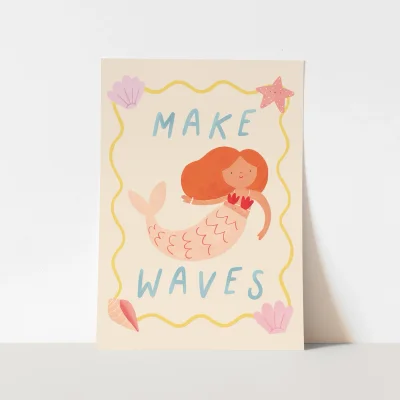 Kid of the Village Make Waves Fine Art Print