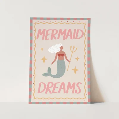 Kid of the Village Mermaid Dreams Fine Art Print