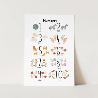 Kid of the Village Numbers Fine Art Print