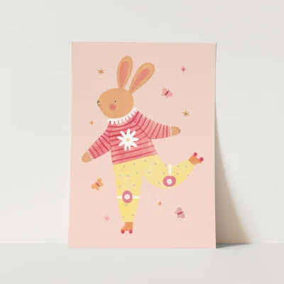 Kid of the Village Rollin' Rabbit Fine Art Print