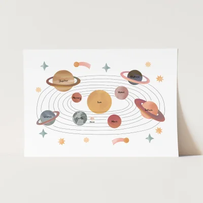 Kid of the Village Solar System Fine Art Print