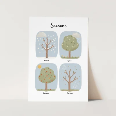 Kid of the Village The Seasons Fine Art Print