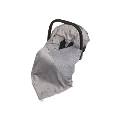 Kiddies Kingdom Baby Wrap/Blanket STARS For Car Seat - Grey