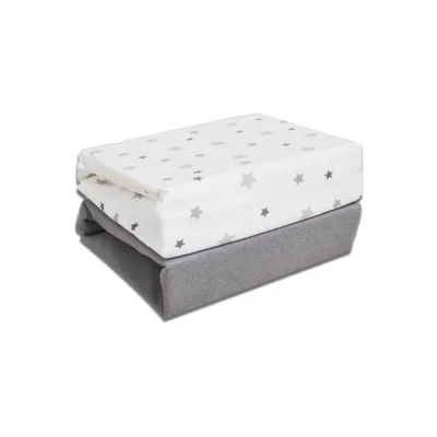 Kiddies Kingdom Deluxe 2 Pack Crib Fitted Sheets-Magical Stars