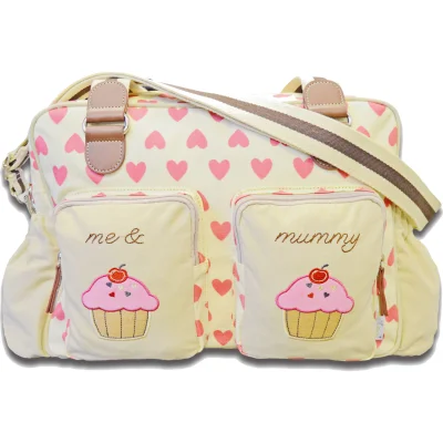 Kiddies Kingdom Deluxe Baby Changing Bag-Hearts