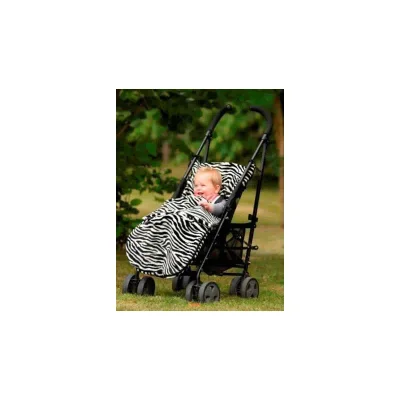 Kiddies Kingdom Deluxe Universal Pushchair Footmuff-Zebra Print - footmuff / Black, White