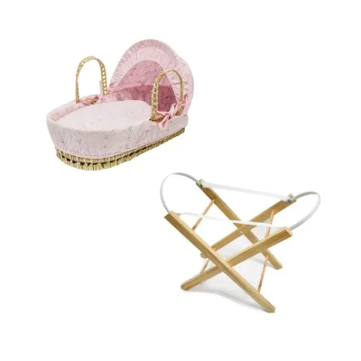 Kiddies Kingdom Dolls Moses Basket With Stand