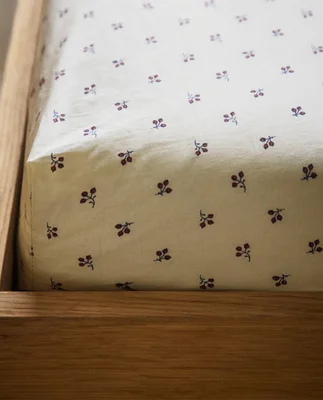 KIDS' FLORAL PRINT FITTED SHEET - Default