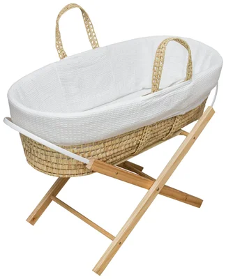 Kinder Valley Waffle Moses Basket & Folding Stand - Default