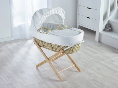 Kinder Valley Waffle Palm Moses Basket with Folding Stand - Default