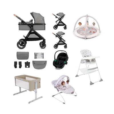 Kinderkraft Esme 11 Piece Travel & Home Bundle - Moonlight Grey