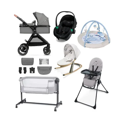 Kinderkraft Esme Pro 11 Piece Travel Bundle - Moonlight Grey