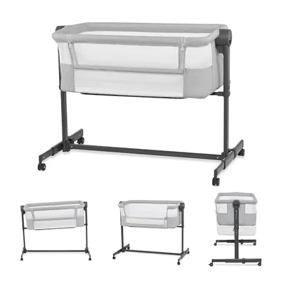 Kinderkraft Neste UP 2 Bedside Crib - Neste Grey / Yes