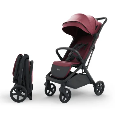Kinderkraft Nubi 3 Auto Folding Stroller - Dark Ruby