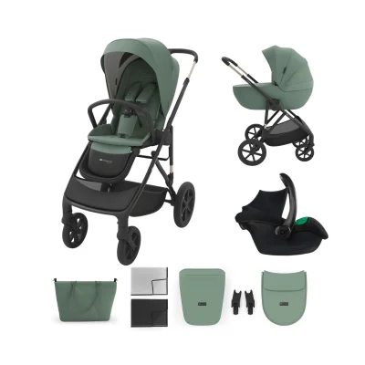 Kinderkraft Prime 3 3in1 Travel System- Dark Green