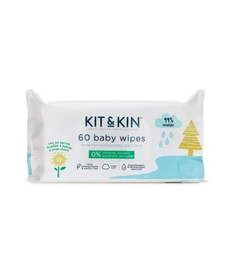 Kit & Kin Biodegradable Baby Wipes - White