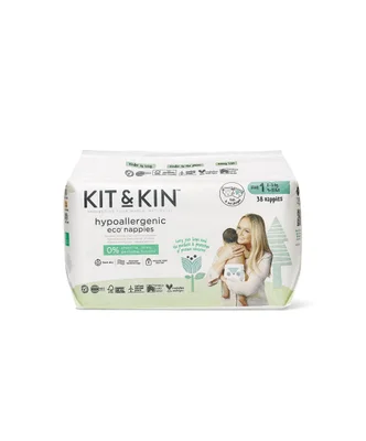 Kit & Kin Hypoallergenic Eco Nappies - Size 1