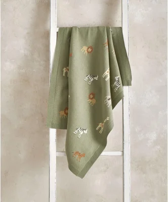 Knitted Blanket - Safari Sage