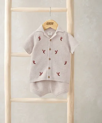 Knitted Lobster Shirt & Shorts