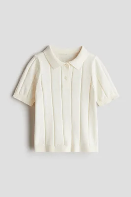 Knitted polo shirt