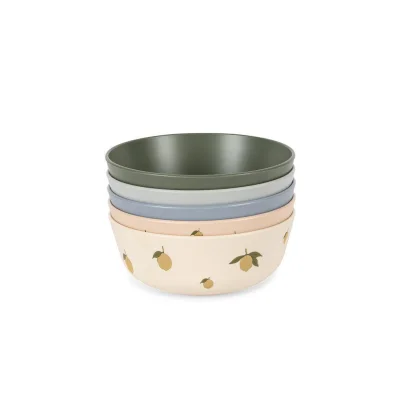 Konges Slojd 5 Pack Bowl - Lemon Mix - Lemon Mix