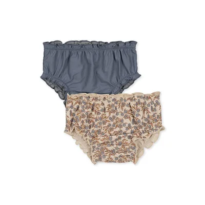 Konges Slojd Collette Baby Bikini Pants - Orangerie Blue - 2 Pack - Orangerie Blue