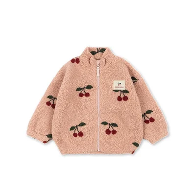 Konges Slojd Jody Teddy Jacket - Ma Grande Cerise Blush - 9m - Ma Grande Cerise Blush / 9m
