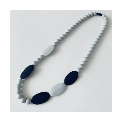 Koo-di Baby Choos Pebble Necklace-Light Grey (CL)