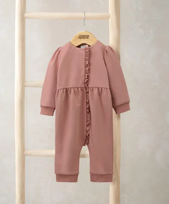 Lace Trim Romper - Pink - Newborn
