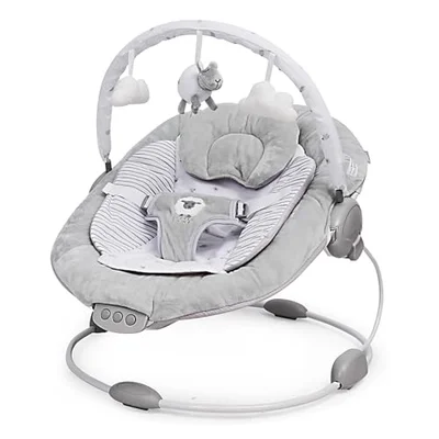 LADIDA Soft Padded Lamb Bouncer, Suitable for Newborns 0-6 Months, Soothing Music and Vibration