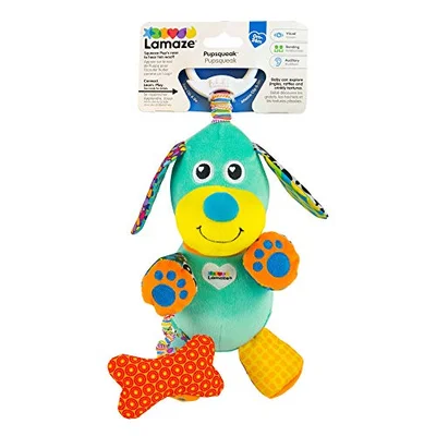LAMAZE Flip Flap Dragon, Clip on Pram and Pushchair Newborn Baby Toy, Sensory Toy for Babies Boys and Girls from 0 to 6 Months