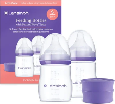 Lansinoh Anti Colic Baby Bottle - 2 count (Pack of 1)