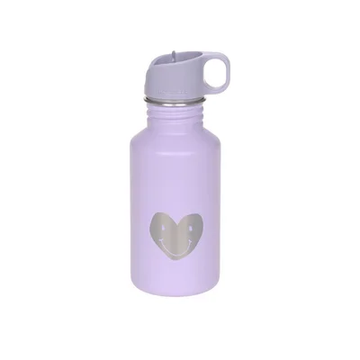 Lassig Stainless Steel Bottle - Heart Lilac