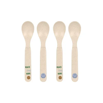 Lassig Cellulose Spoon Set - Happy Rascals - Sky Blue - Smile - Sky Blue