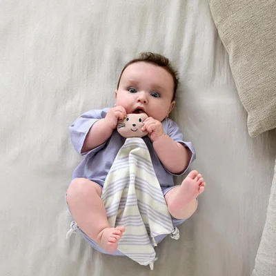 Lassig Cuddle Cloth GOTS - Cat - Lilac - Cat - Lilac / One Size