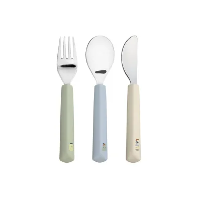 Lassig Cutlery with Silicone Handle - Happy Fruits - Lemon