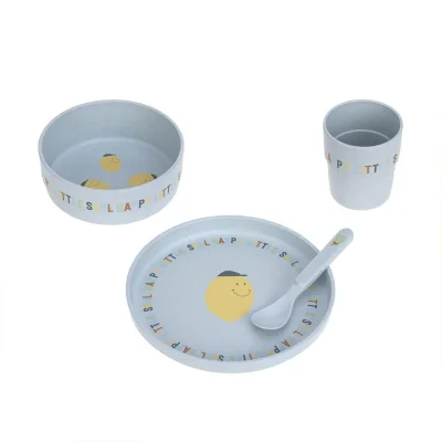 Lassig Dish Set Cellulose - Happy Fruits - Lemon - One Size / Lemon